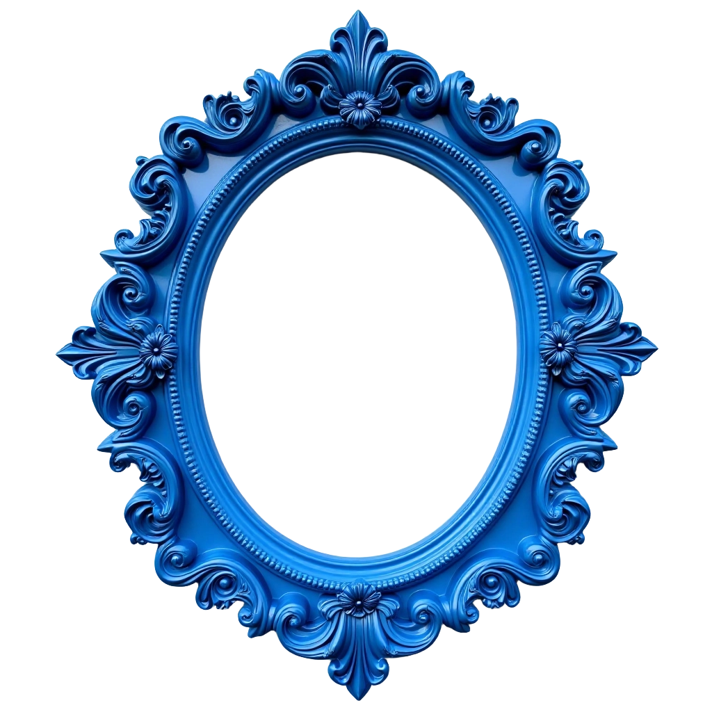 Ornate Blue Picture Frame